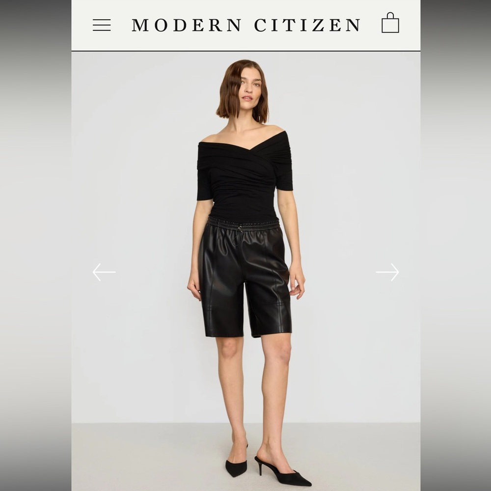 Modern Citizen Liat Vegan leather Bermuda short
